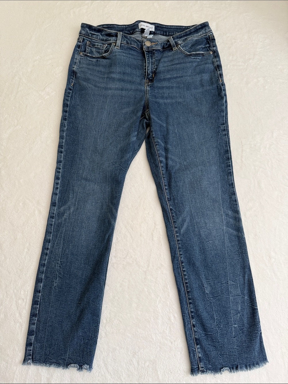 Lane Bryant Straight-Leg Jeans in Dark Blue Wash